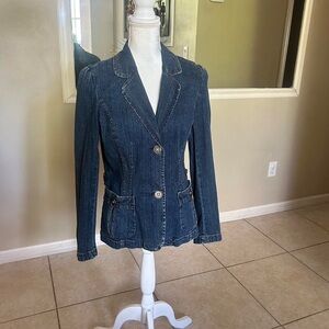 Vintage St John’s Bay Y2K Denim Blazer size Medium